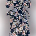 Eliza J NWOT Floral Long Sleeve High-Low Faux Wrap Dress size 8 Photo 5