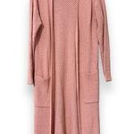 BiBi women’s size small dusty pink long knit duster cardigan with pockets Photo 0