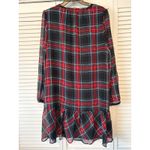 Draper James  Plaid Tie Neck Long Sleeve Ruffle Hem Shift Dress Women's XL Photo 4