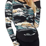 Free People  Movement Rally Rib Henley Top In Black Diamond Combo size XS Cotton Photo 0