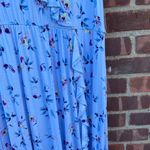 Lane Bryant Ruffle Front Faux Wrap Light Blue Floral Dress Size 22/24 Photo 6