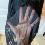 Morgan Taylor  BLACK MESH PLEATED CAMI SLIP DRESS Photo 5