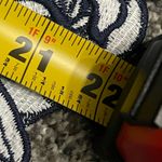 Isaac Mizrahi New Blue Pebble Knit Culottes with White Lace Floral Trim LP Photo 10