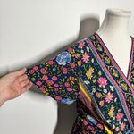 Zesica Dress Women M Black Floral Boho Wrap Maxi Wedding Guest Tradwife Modest Size M Photo 6