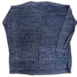 Mango MNG  Blue Sparkly Silver Metallic Thread Long Sleeve Womens Top Size‎ L Photo 4