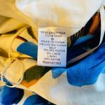 Solemio  blue floral key hole tie front romper Photo 2