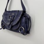 Hype Blue/Purple Leather Buckle Shoulder Bag Y2k Style Blue Photo 2