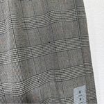 American Eagle  Wide Leg Trousers Womens 8 Long Gray Plaid Pants Stretch New Photo 2