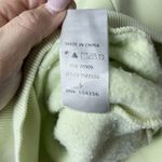 All:Row Cropped Crewneck Sweatshirt Pleated Shoulder 100% Cotton Size Small Green Photo 4