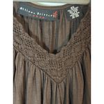 Allison Brittney Women's Brown Short Sleeve Top, Crotchet Neck, Poly/rayon, 2X Photo 4