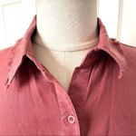 Cloth & Stone  red tiered  button down shirt Photo 4