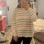 Popsugar Rainbow Cream Sweater Photo 0