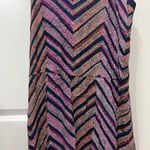 Ramy Brook Pink Silk Chevron Printed Schena Maxi Dress Size Large $545 Photo 2