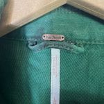 Free People  Slouchy Military Jacket Womens L Green Camo 100% Cotton Utility Photo 6