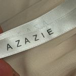 Azazie Pink Wide Leg Chiffon Pants, M Photo 3