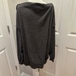 We The Free Free people waffle knit grey thermal crewneck small pullover Photo 2