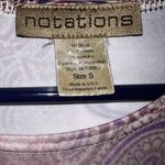 Michael Kors Notations Women’s Multicolor Floral Paisley Print Top Size S 3/4 Sleeve Scoop Ne Photo 3