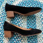 Madewell  Black Suede Heel Pump Shoes Photo 1