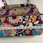 Vera Bradley Plum Crazy Purple Bowler Tote Large Floral Shoulder Bag Photo 3