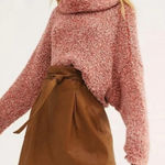 Free People BFF Cowl Neck Sweater in Scarlet Flame - Size - Small Photo 0