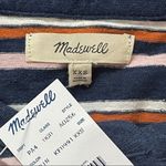 Madewell Dress Women XXS Striped Henley Tee Dress Hemp Blend Preppy Casual Photo 4