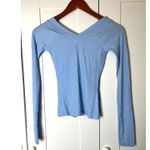 BDG  Shannen Off-The-Shoulder Long Sleeve Tee Size XS Baby Blue NWOT UO Photo 5