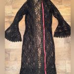 Polly & Esther Black Lace Robe/Cardigan with Bell Sleeves Photo 11