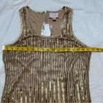 Romeo + Juliet Couture gold sequin beaded mini dress Sz M Photo 13