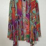 Clara Sun Woo Draped Tunic Mosaic Petal Coral/Multi Cardigan Pink Photo 2