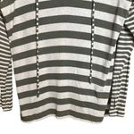 CAbi 3995 Striped Playoff Hoodie Long Sleeve Top Small Olive Green Thumb Holes Photo 3