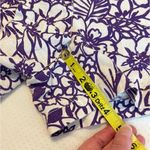 New York And Company  Linen Blend Tropical Floral Shorts Women’s Sz 2 Purple White Photo 10