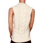 For Love & Lemons womens Keke Cable Knit Tank size 1X New Cream Photo 2