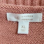 LC Lauren Conrad Lauren Conrad Pink Ruffle Pointelle Cardigan NWT Size XL Pink Cardigan Photo 5