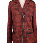 Lucky Brand  Red Black Tweed Women's Jacket Size Small Photo 0