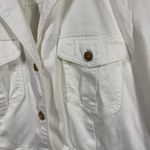 CHAPS Jacket Women 2X Plus Size White Ivory Coast Pocket Gold Buttons Minimal Photo 2