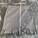 Romeo + Juliet Couture  Plaid Ruffled Skirt Black White Sz L Photo 6