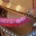 New Women's Pink and Tan Sandals. Cute straps never worn Size 10 Photo 2