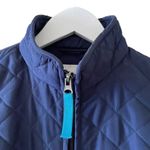 Van Heusen  Navy Quilted Cozy Sleeveless Vest Full Zip Polyester SZ SP Photo 1