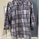 Joan Rivers Women’s Size XXS  Plaid Button Down Collared Shirt Photo 0