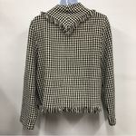 StoneBridge womens jacket blazer suit black & white houndstooth fringe small Photo 1