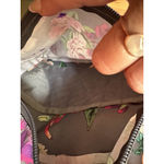 Jansport  Cross Town School Backpack With Front Pocket Grey Bouquet Floral Print Photo 4