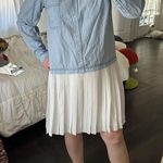 Derek Lam 10 Crosby Women’s 00 Blue White Mixed Media Shirtdress Photo 0