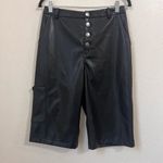 Avec Les Filles  Anthropologie culotte faux leather black shorts size 4 Photo 2