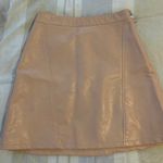 ZARA Light Pink Leather Skirt Photo 0