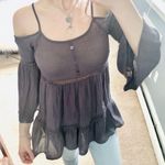 Urban Outfitters UO cold shoulder bell sleeve top Photo 2