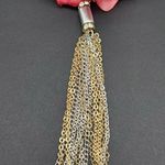 Chico's Two Tone Gold & Silver Multi Chain Pendant Necklace Rhinestone Accents L Photo 7