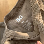 SO Ribbed Racer Tank Fitted Midi Dress Tan Size XS Photo 2