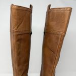 Sam Edelman  Perron Cap Toe Leather Riding Boots Women's 6.5M Brown Brogue Zip Photo 7