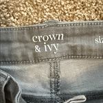 Crown & Ivy  Gray Distressed Skinny Jeans Photo 1