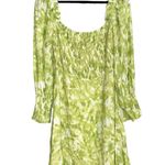 Faithfull the Brand Faithful The Brand Arianne Green Mini Dress 6/M in Lime Roos Tie Dye Photo 4